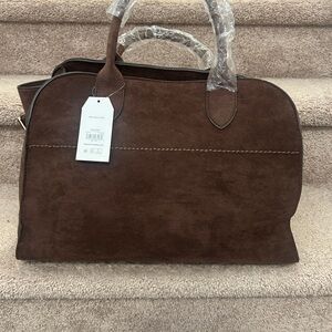 Time and Tru Brown Suede Handbag